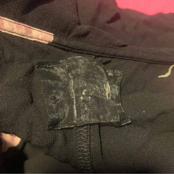 13. Reformation Fraser Black Floral Tie V Neck Button Up Mini Dress Size 2 - Picture 16 of 17